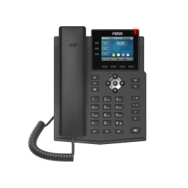 Fanvil X3U Enterprise VoIP Phone, 2.8-Inch Color Display, 6 SIP Lines, Dual-Port Gigabit Ethernet, Power Adapter Not Included X3U