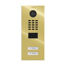 DoorBird IP Video Door Station D2102V, Flush-mounted, - 2 Call Buttons BRASS (V4A)