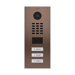 DoorBird IP Video Door Station D2103V, Flush-mounted - 3 Call Buttons BRONZE (V4A)