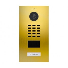 DoorBird IP Video Door Station D2101V, Flush-mounted, BRASS (V4A) HIGH GLOSS