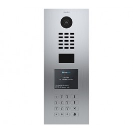 DoorBird IP Intercom Video Door Station D21DKV, Brushed Stainless Steel Edition Flush, Display Module, Keypad Module, RFID