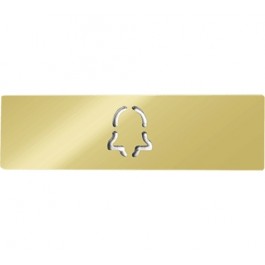 DoorBird Nameplate for D21x One Call Button Video Door Station Bell Brass High Gloss(V4A)