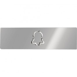 DoorBird Nameplate for D21x One Call Button Video Door Station Bell Chrome High Gloss(V4A)