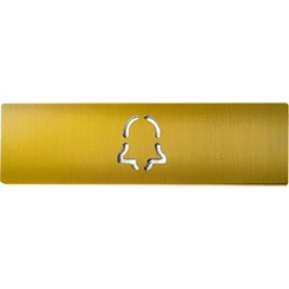 DoorBird Nameplate for D21x One Call Button Video Door Station Bell Gold-Finish(V4A)