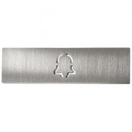 DoorBird Nameplate for D21x One Call Button Video Door Station Bell Salt Water Resistant - Metal Finish(V4A)