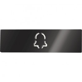 DoorBird Nameplate for D21x One Call Button Video Door Station Bell Titanium High Gloss(V4A)
