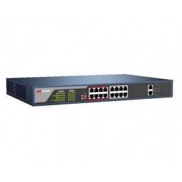 Hikvision DS-3E0318P-E 16-Port 10/100 Mb/s PoE-Compliant Unmanaged Network Switch