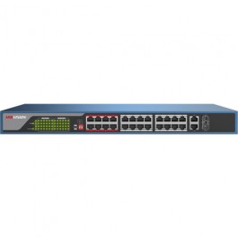 Hikvision DS-3E1326P-E Web-Managed PoE Switch with 24 PoE Electrical Ports and Two Combo Ports