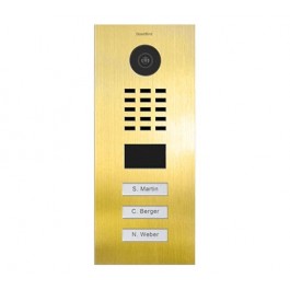 DoorBird IP Video Door Station D2103V, Flush-mounted - 3 Call Buttons GOLD (V4A)