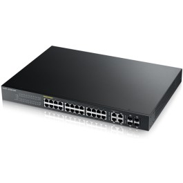Zyxel GS1920-24HPv2 - Hybrid NebulaFlex 24 Port GbE L2 Advanced Web Managed 802.3at PoE+ Switch + 4 GbE Combo GbE/SFP (28 Total Ports) 375W Power Budget