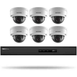 Hikvision I7608N2TA 8-Channel 5MP NVR with 2TB HDD and 6 2MP Outdoor Dome Cameras Kit