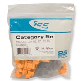 IC107E5COR ICC Cat5e EZ -25Pack Orange