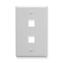 IC107F02WH ICC Faceplate 2-Port White