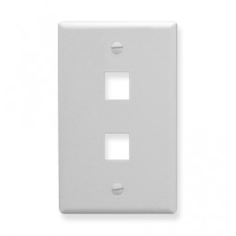 IC107F02WH ICC Faceplate 2-Port White