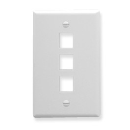 IC107F03WH ICC Faceplate 3-Port White