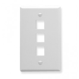 IC107F03WH ICC Faceplate 3-Port White