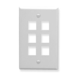 IC107F06WH ICC Faceplate 6-Port White