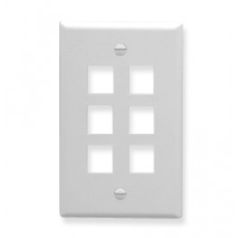 IC107F06WH ICC Faceplate 6-Port White