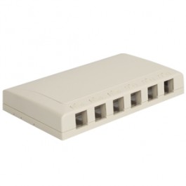 IC108SB6WH Surface Box 6-Port White