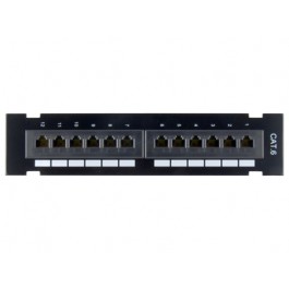 PP-612M-BK	CAT6, Mini Panel Vert 12 Ports