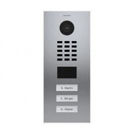 DoorBird IP Video Door Station D2103V, Flush-mounted - 3 Call Buttons STAINLESS STEEL (V2A)