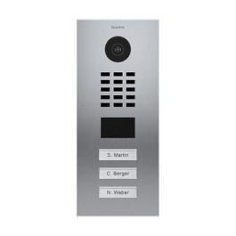 DoorBird IP Video Door Station D2103V, Flush-mounted - 3 Call Buttons STAINLESS STEEL (V4A)