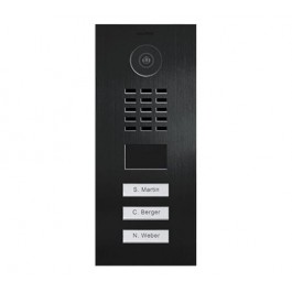 DoorBird IP Video Door Station D2103V, Flush-mounted - 3 Call Buttons TITANIUM (V4A)