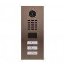 DoorBird IP Video Door Station D2103V, Flush-mounted - 3 Call Buttons BRONZE (V4A)