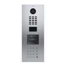 DoorBird IP Intercom Video Door Station D21DKV, Brushed Stainless Steel Edition Flush, Display Module, Keypad Module, RFID