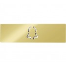 DoorBird Nameplate for D21x One Call Button Video Door Station Bell Brass High Gloss(V4A)