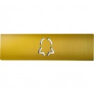 DoorBird Nameplate for D21x One Call Button Video Door Station Bell Gold-Finish(V4A)
