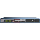 Hikvision DS-3E1318P-E Web-Managed PoE Switch with 16 PoE Electrical Ports and Two Combo Ports