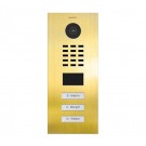 DoorBird IP Video Door Station D2103V, Flush-mounted - 3 Call Buttons GOLD (V4A)