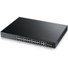 Zyxel GS1920-24HPv2 - Hybrid NebulaFlex 24 Port GbE L2 Advanced Web Managed 802.3at PoE+ Switch + 4 GbE Combo GbE/SFP (28 Total Ports) 375W Power Budget
