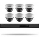 Hikvision I7608N2TA 8-Channel 5MP NVR with 2TB HDD and 6 2MP Outdoor Dome Cameras Kit