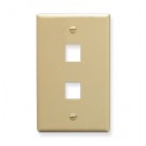 IC107F02IV ICC Faceplate 2-Port Ivory