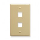 IC107F02IV ICC Faceplate 2-Port Ivory