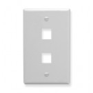 IC107F02WH ICC Faceplate 2-Port White