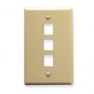 ICC Faceplate 3-Port Ivory