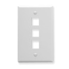 IC107F03WH ICC Faceplate 3-Port White