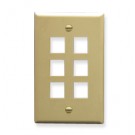 IC107F06IV ICC Faceplate 6-Port Ivory