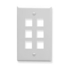 IC107F06WH ICC Faceplate 6-Port White