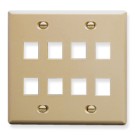 IC107FD8IV Faceplate 2-Gang 8-Port Ivory