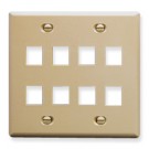 IC107FD8IV Faceplate 2-Gang 8-Port Ivory