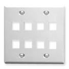 IC107FD8WH Faceplate 2-Gang 8-Port White