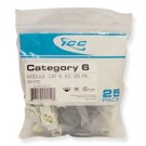 IC107L6CWH ICC 8-Pin CAT6 Jack EZ 25P WH