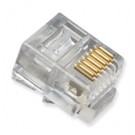 ICMP6P6SRD 6P6C Phone Plug Solid 100 Pack