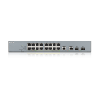 Zyxel GS1350-18HP - 16-Port Gigabit PoE+ L2 Web Managed Switch (250W) w/2 SFP Uplink