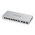 Zyxel XGS1210-12 8-Port Gigabit Smart Managed Multi-Gig Switch. 2 x Copper 2.5G Ports, 2 x 1/10G SFP+ Ports