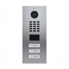 DoorBird IP Video Door Station D2103V, Flush-mounted - 3 Call Buttons STAINLESS STEEL (V2A)